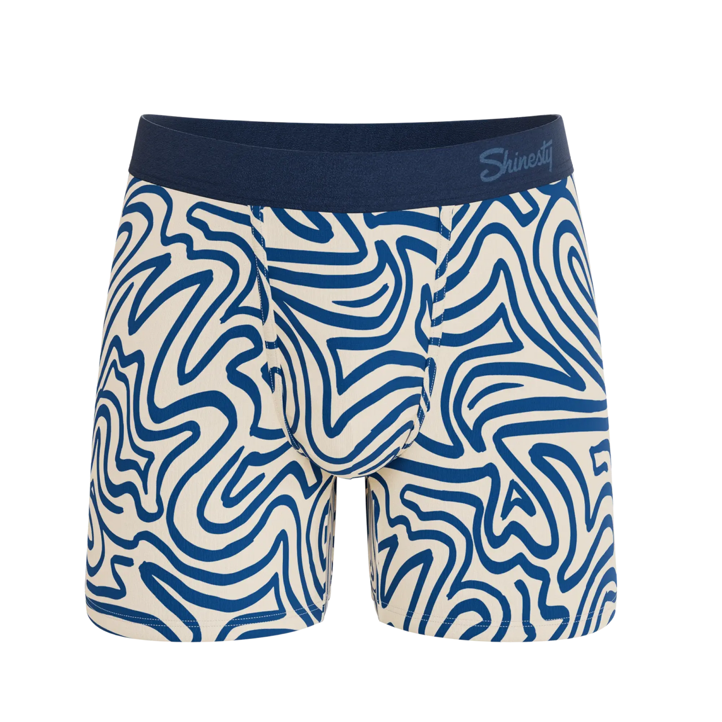 The Rio Grande | Abstract Navy Line Ball Hammock® Pouch Underwear - Shinesty - Flyclothing LLC