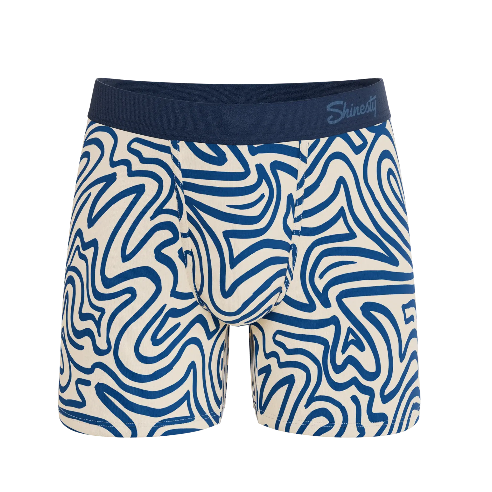 The Rio Grande | Abstract Navy Line Ball Hammock® Pouch Underwear - Shinesty - Flyclothing LLC