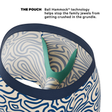 The Rio Grande | Abstract Navy Line Ball Hammock® Pouch Underwear - Shinesty - Flyclothing LLC
