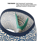 The Rio Grande | Abstract Navy Line Ball Hammock® Pouch Underwear With Fly - Shinesty - Flyclothing LLC