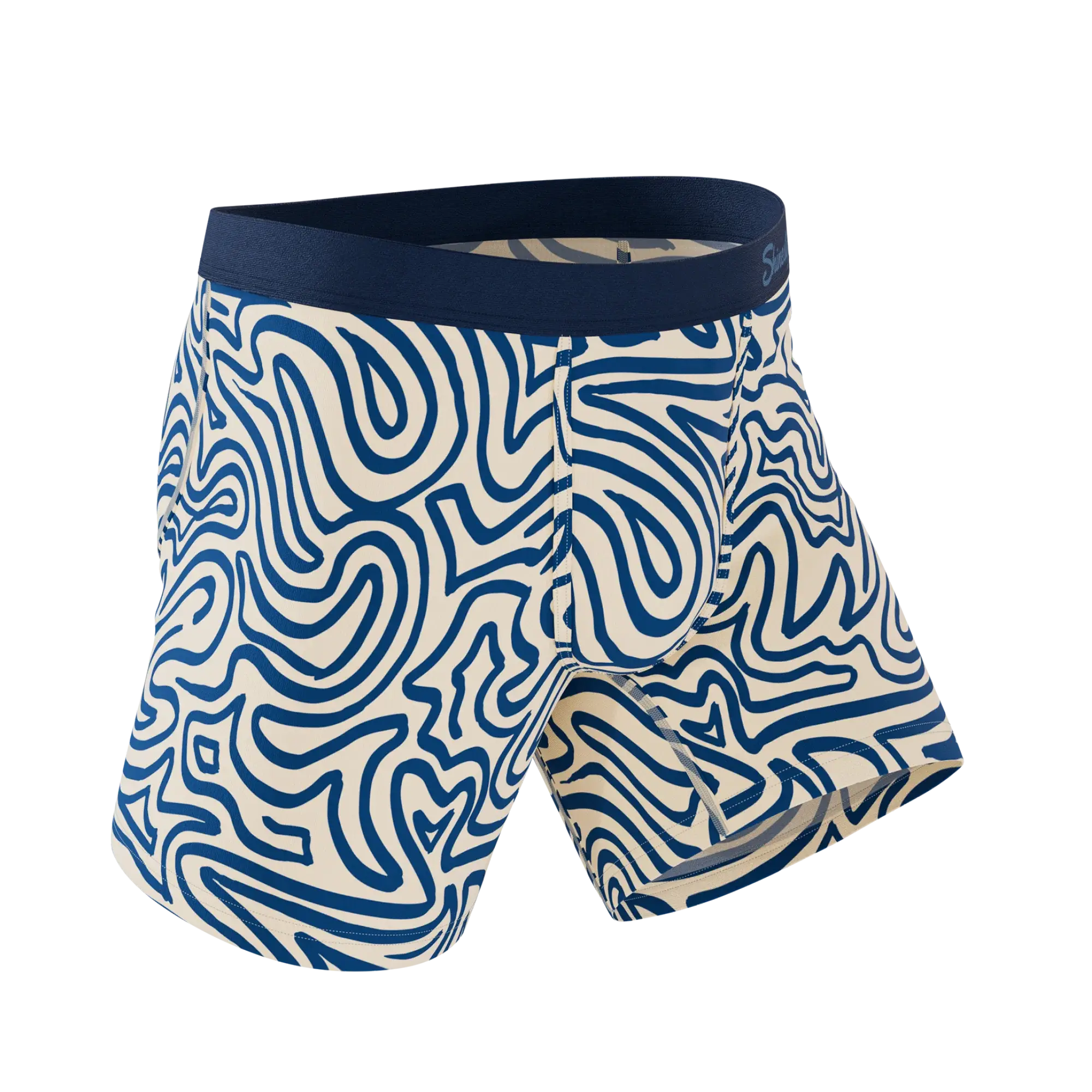 The Rio Grande | Abstract Navy Line Ball Hammock® Pouch Underwear - Shinesty - Flyclothing LLC