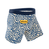 The Rio Grande | Abstract Navy Line Ball Hammock® Pouch Underwear With Fly - Shinesty - Flyclothing LLC