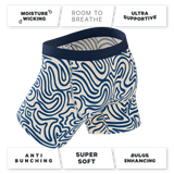 The Rio Grande | Abstract Navy Line Ball Hammock® Pouch Underwear - Shinesty - Flyclothing LLC