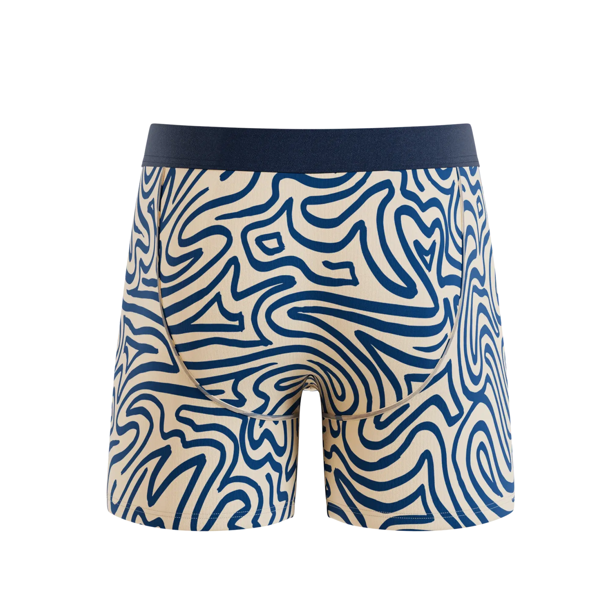 The Rio Grande | Abstract Navy Line Ball Hammock® Pouch Underwear - Shinesty - Flyclothing LLC