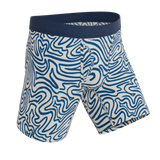 The Rio Grande | Abstract Navy Line Long Leg Ball Hammock® Pouch Underwear With Fly - Shinesty - Flyclothing LLC