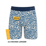 The Rio Grande | Abstract Navy Line Long Leg Ball Hammock® Pouch Underwear With Fly - Shinesty - Flyclothing LLC