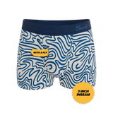 The Rio Grande | Abstract Navy Line Ball Hammock® Pouch Trunks Underwear - Shinesty - Flyclothing LLC