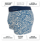 The Rio Grande | Abstract Navy Line Ball Hammock® Pouch Trunks Underwear - Shinesty - Flyclothing LLC