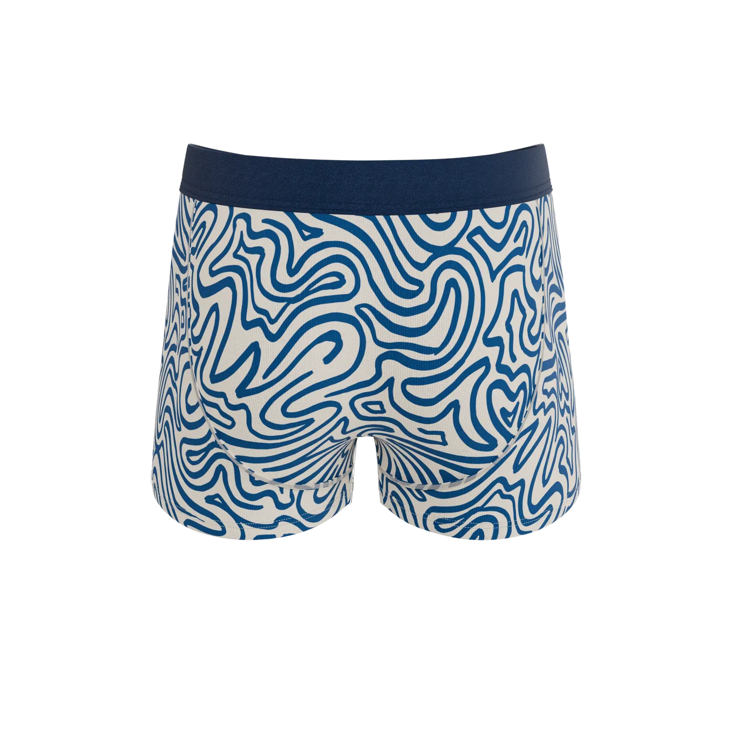 The Rio Grande | Abstract Navy Line Ball Hammock® Pouch Trunks Underwear - Shinesty - Flyclothing LLC