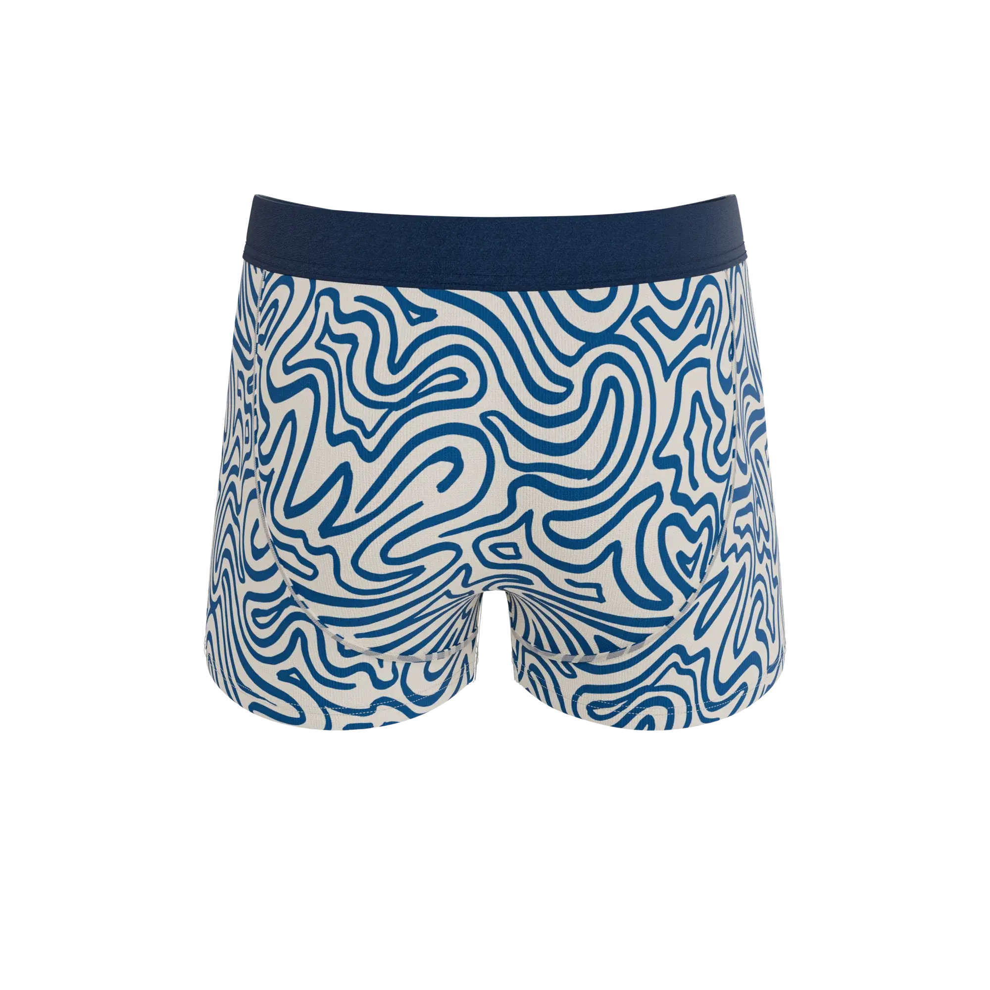 The Rio Grande | Abstract Navy Line Ball Hammock® Pouch Trunks Underwear - Shinesty - Flyclothing LLC