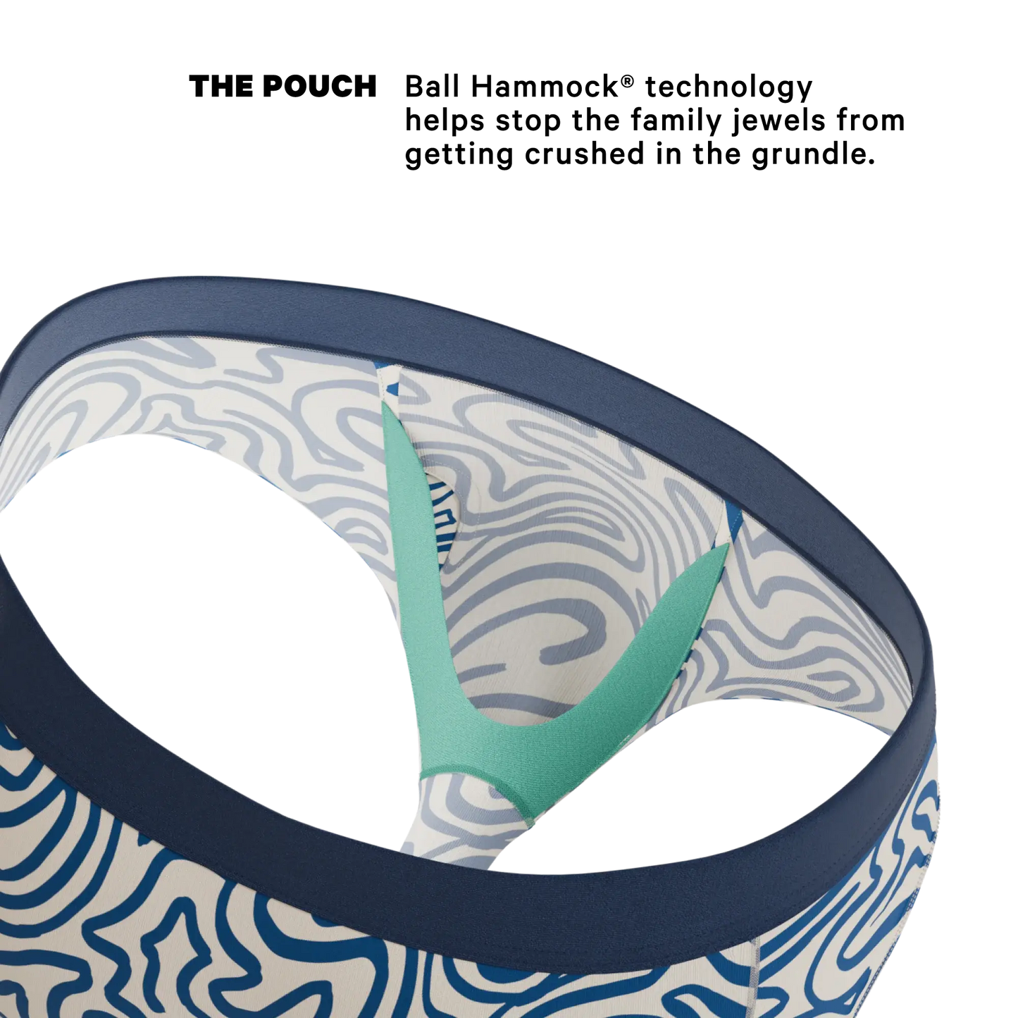The Rio Grande | Abstract Navy Line Ball Hammock® Pouch Underwear Briefs - Shinesty - Flyclothing LLC