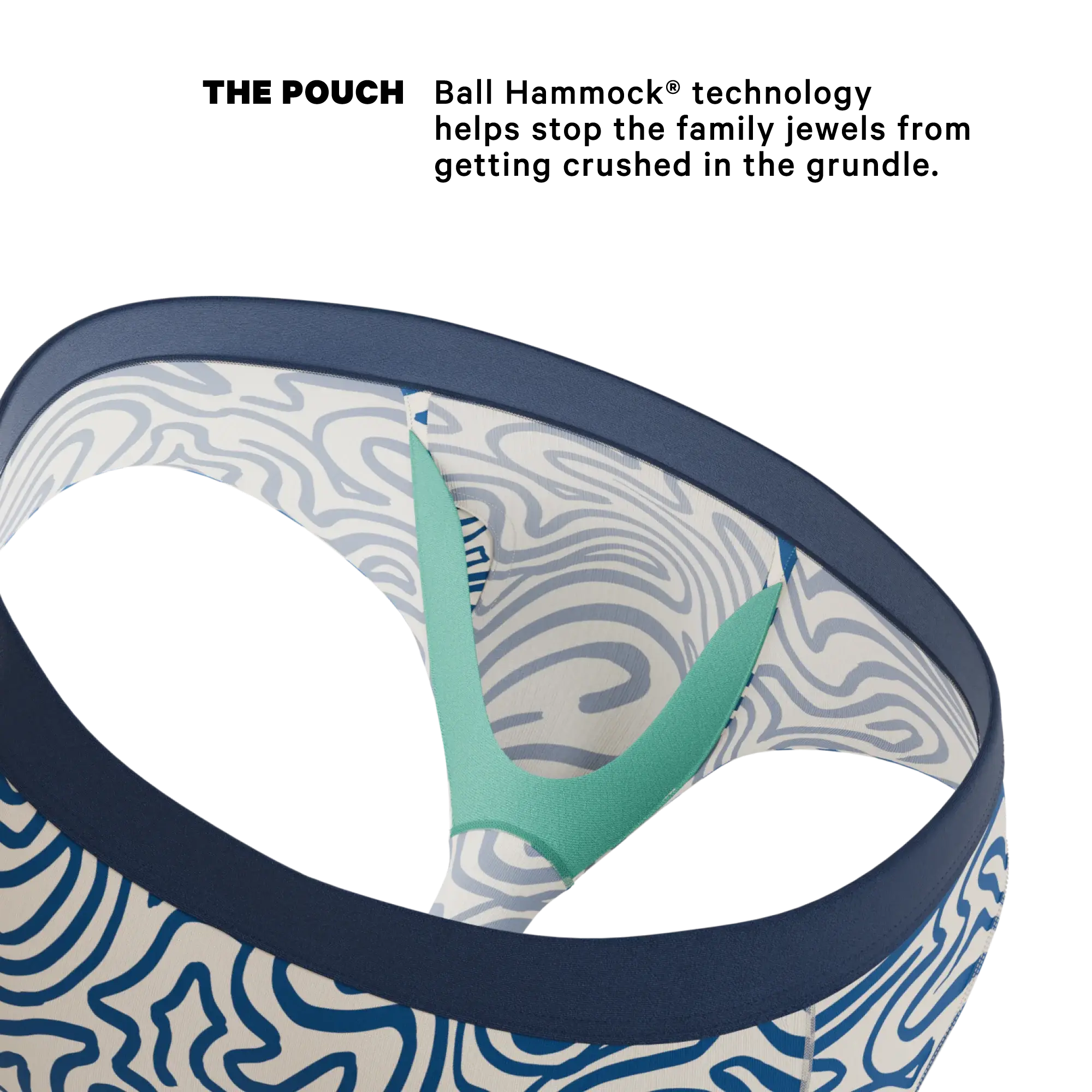 The Rio Grande | Abstract Navy Line Ball Hammock® Pouch Underwear Briefs - Shinesty - Flyclothing LLC
