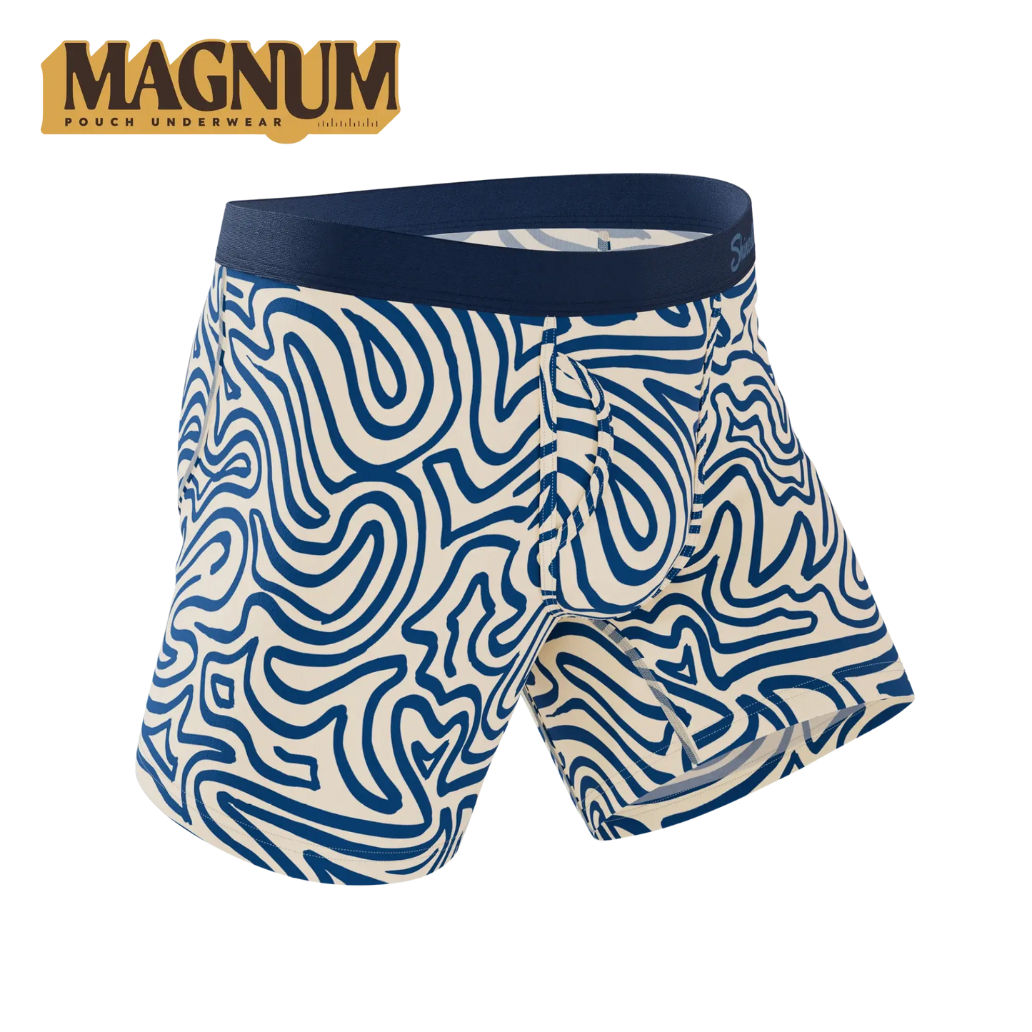 The Rio Grande | Abstract Navy Line Ball Hammock® Magnum Big Pouch Underwear - Shinesty - Flyclothing LLC