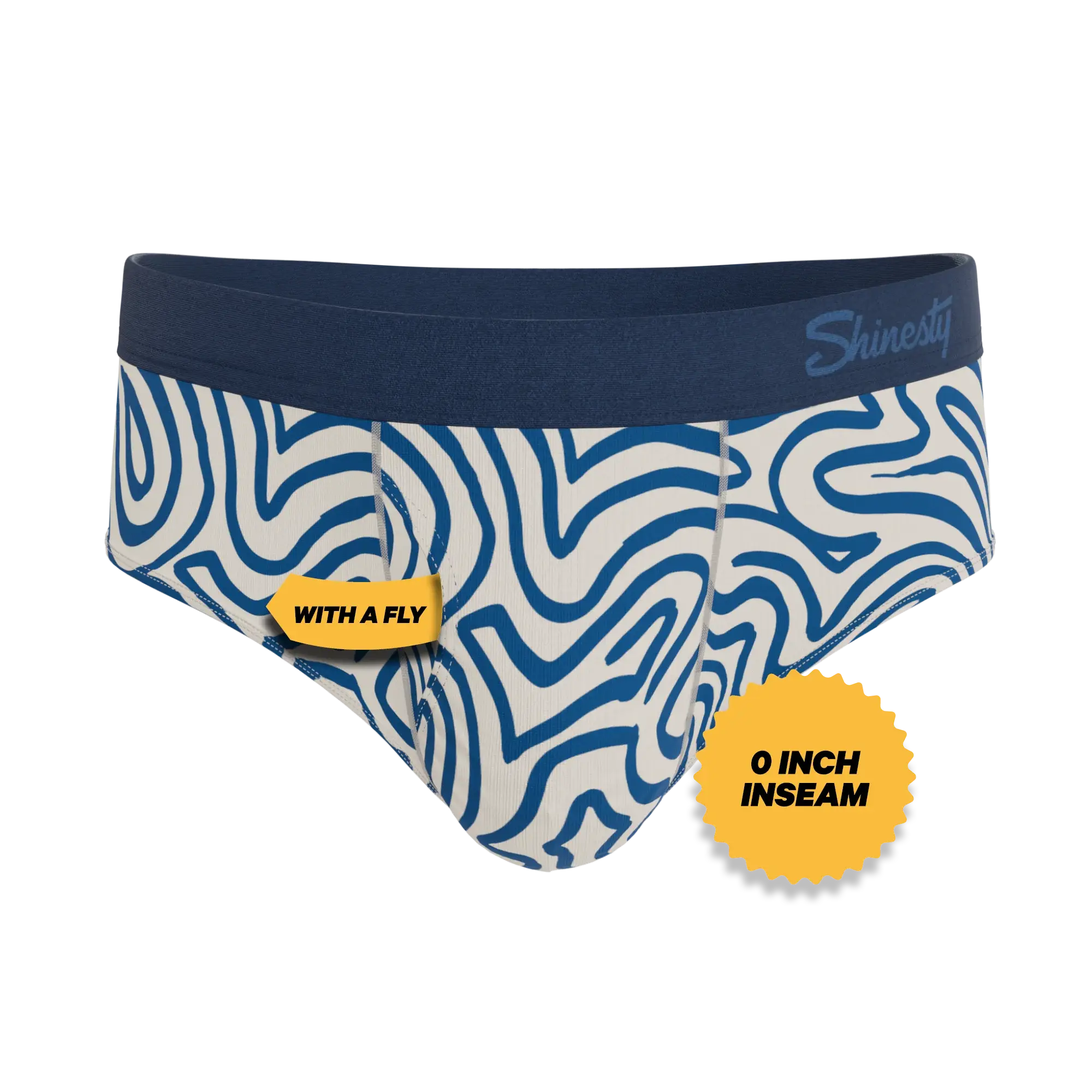 The Rio Grande | Abstract Navy Line Ball Hammock® Pouch Underwear Briefs - Shinesty - Flyclothing LLC