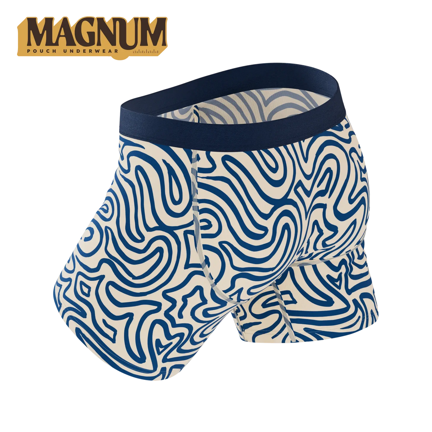 The Rio Grande | Abstract Navy Line Ball Hammock® Magnum Big Pouch Underwear - Shinesty - Flyclothing LLC