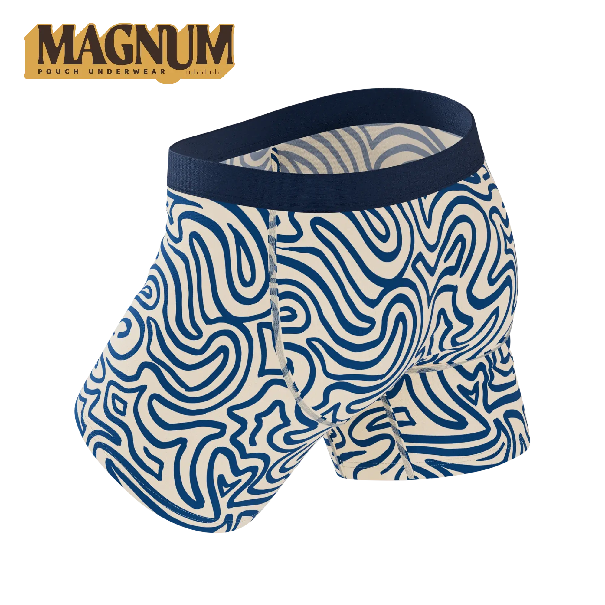 The Rio Grande | Abstract Navy Line Ball Hammock® Magnum Big Pouch Underwear - Shinesty - Flyclothing LLC