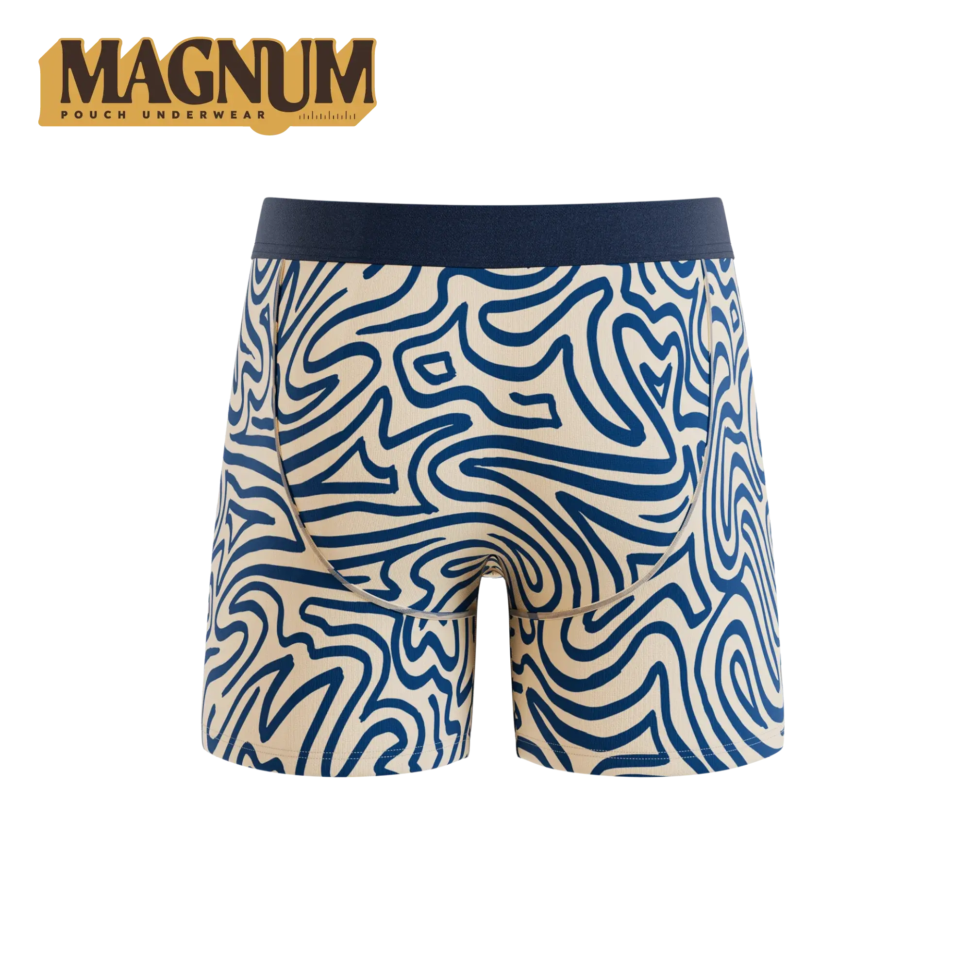 The Rio Grande | Abstract Navy Line Ball Hammock® Magnum Big Pouch Underwear - Shinesty - Flyclothing LLC
