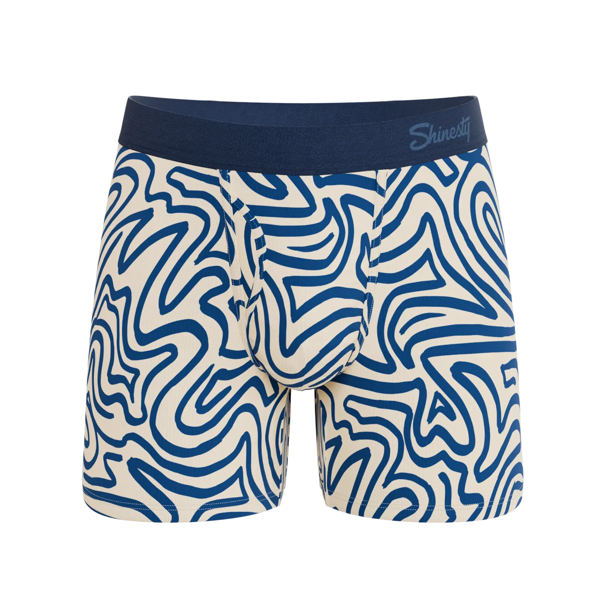 The Rio Grande | Abstract Navy Line Ball Hammock® Magnum Big Pouch Underwear - Shinesty - Flyclothing LLC