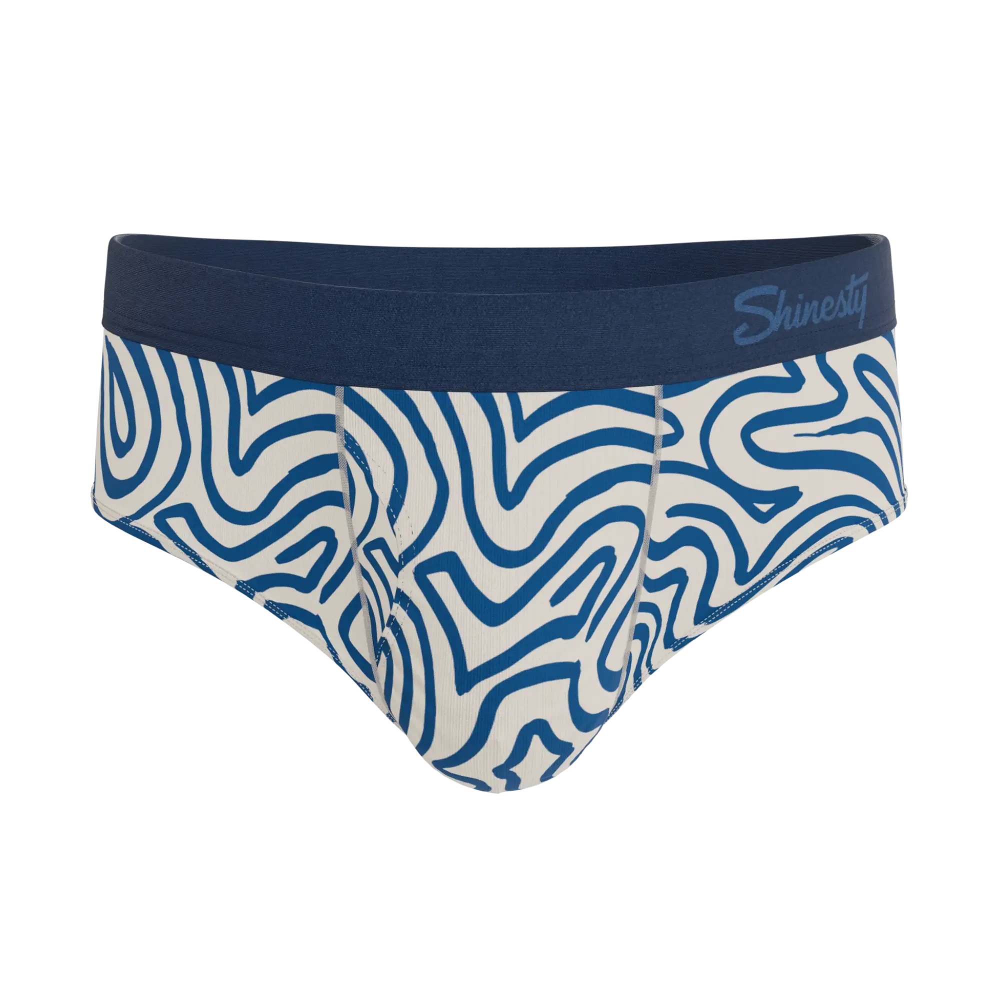The Rio Grande | Abstract Navy Line Ball Hammock® Pouch Underwear Briefs - Shinesty - Flyclothing LLC