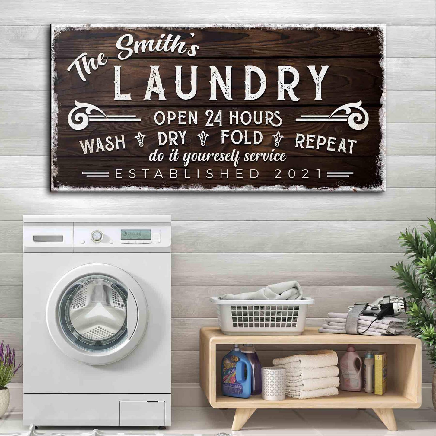 Personalized Laundry Room Sign - Tailored Canvases - Flyclothing LLC