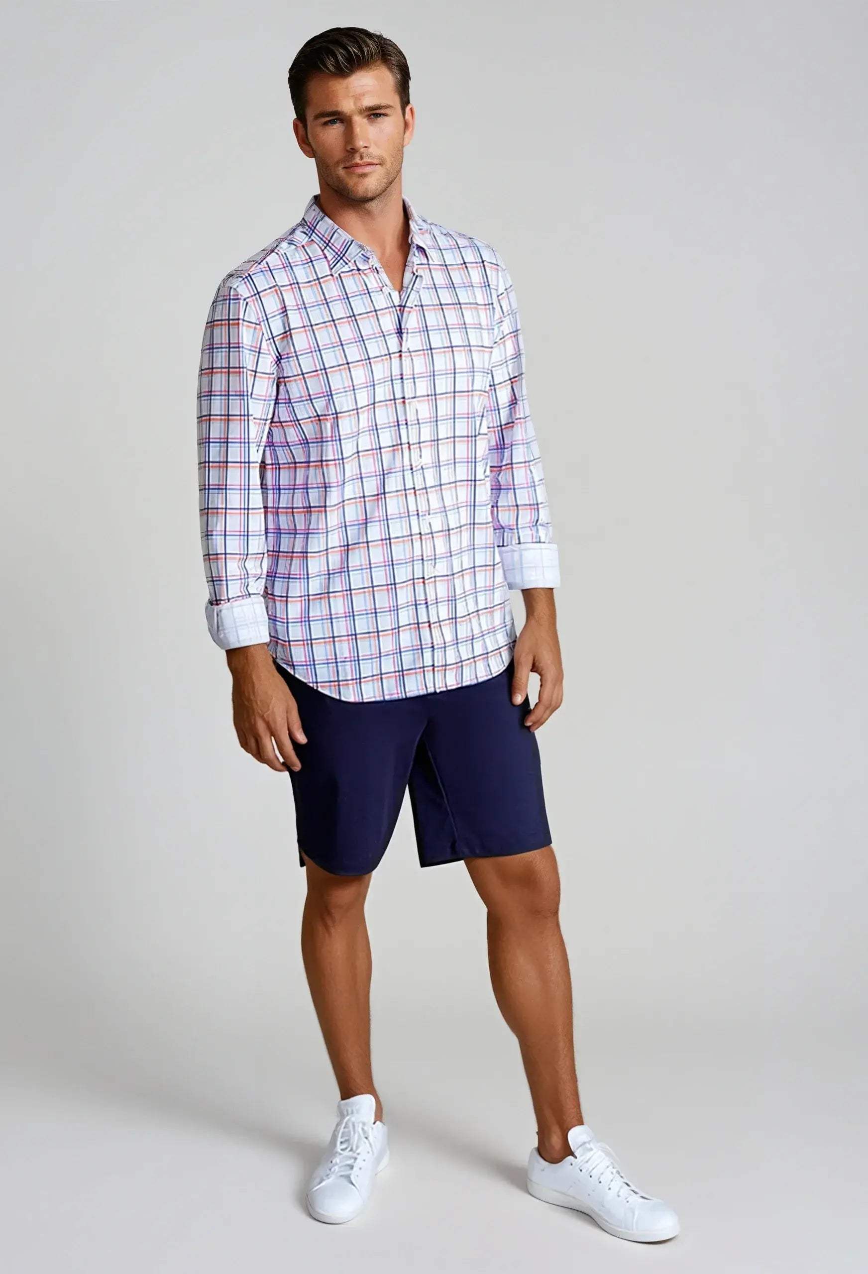 Rob Plaid Long Sleeve Tech Shirt - Buki - Flyclothing LLC