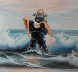 Black Market Art Company Robot Rescue Print