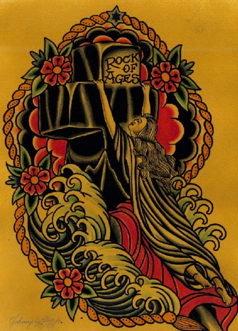 Black Market Art Company Rock of Ages Traditional Print