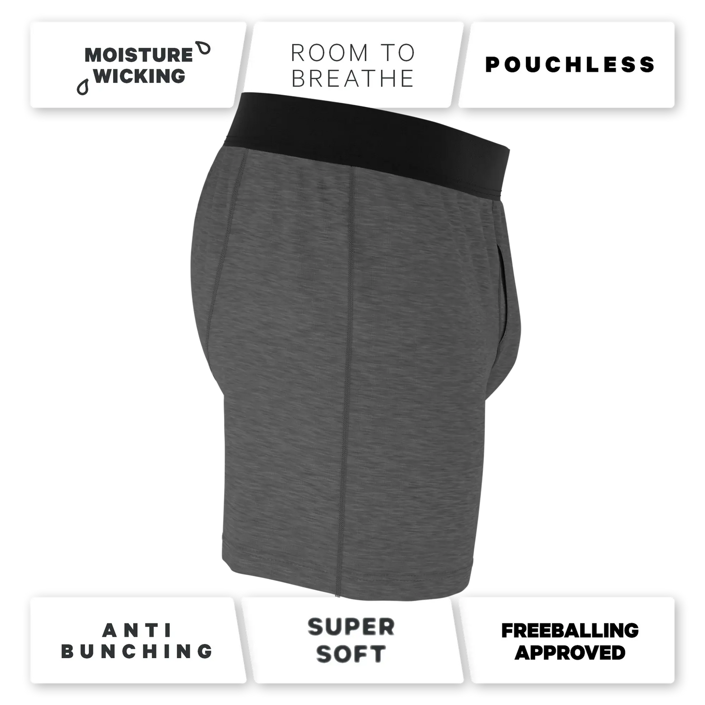 The Rock Solid | Mild Grey Boxers - Shinesty - Flyclothing LLC