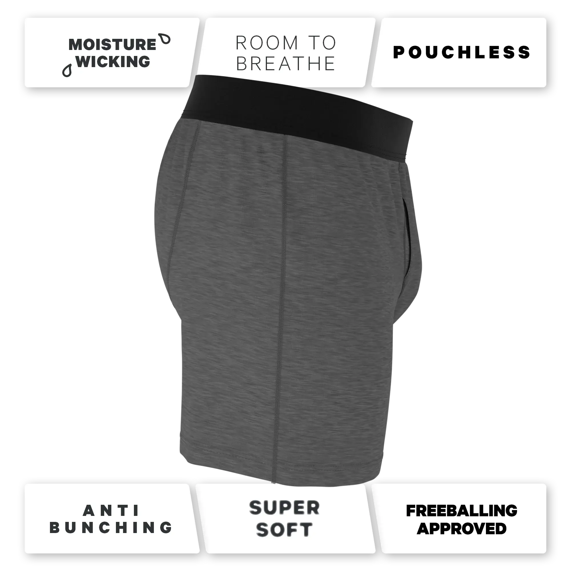 The Rock Solid | Mild Grey Boxers - Shinesty - Flyclothing LLC