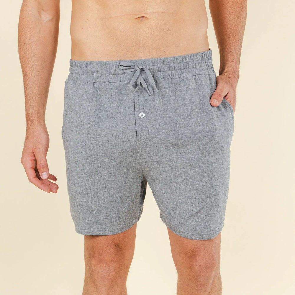The Rock Solid | Mild Grey SleepDeep™ Men’s Pajama Shorts - Shinesty - Flyclothing LLC