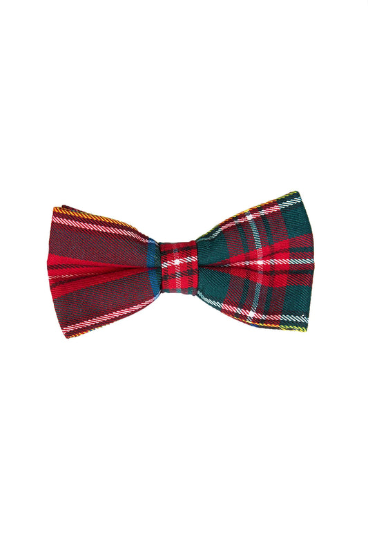 The Rockefeller | Red and Green Plaid Bow Tie - Shinesty