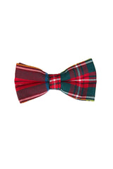 The Rockefeller | Red and Green Plaid Bow Tie - Shinesty