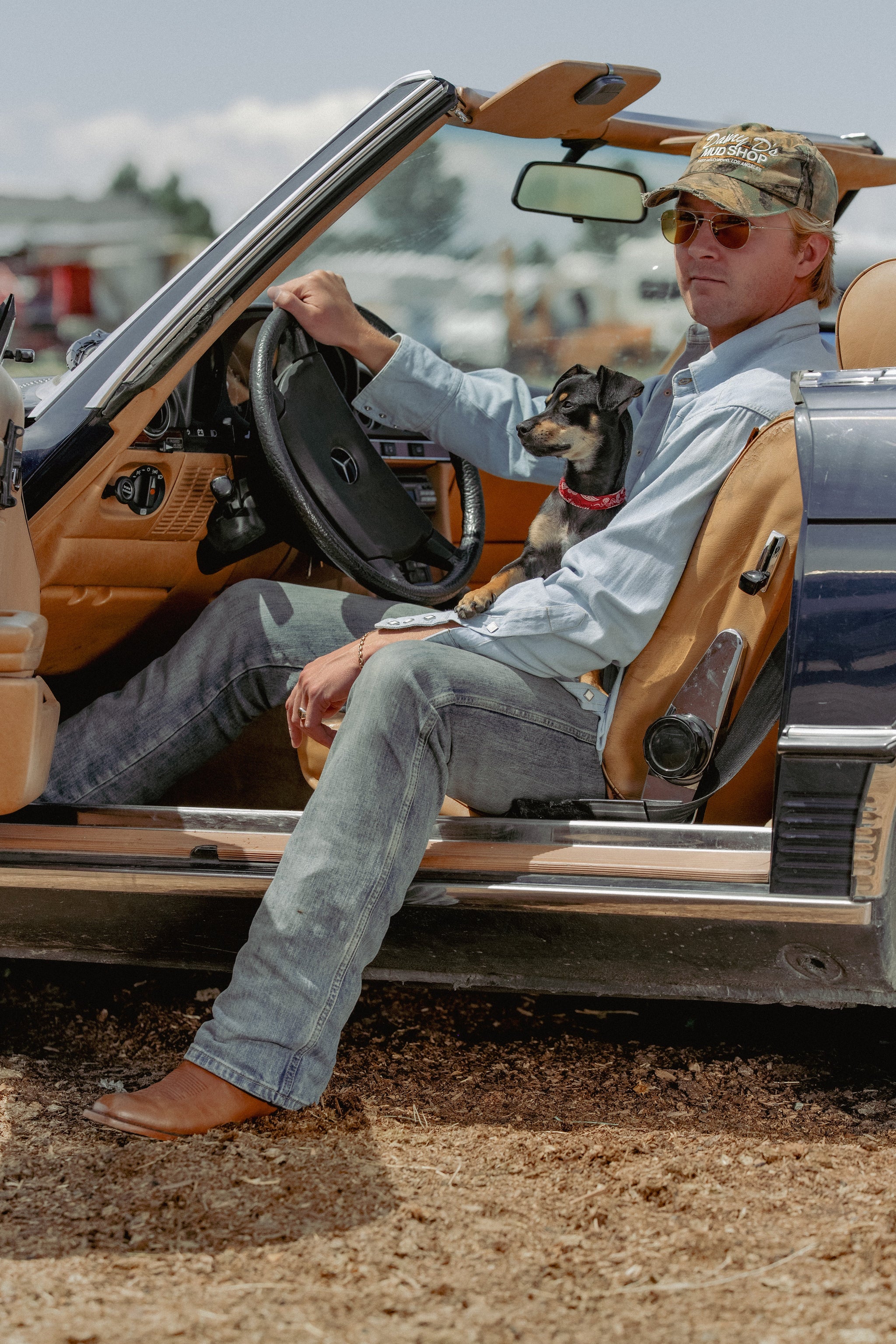 Rockmount Ranch Wear Men's Stonewashed Denim Sawtooth Western Shirt in Sky Blue - Rockmount Clothing - Flyclothing LLC