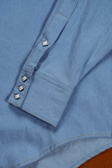 Rockmount Ranch Wear Men's Stonewashed Denim Sawtooth Western Shirt in Sky Blue - Rockmount Clothing - Flyclothing LLC