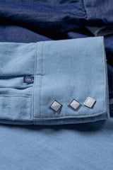 Rockmount Ranch Wear Men's Stonewashed Denim Sawtooth Western Shirt in Sky Blue - Rockmount Clothing - Flyclothing LLC