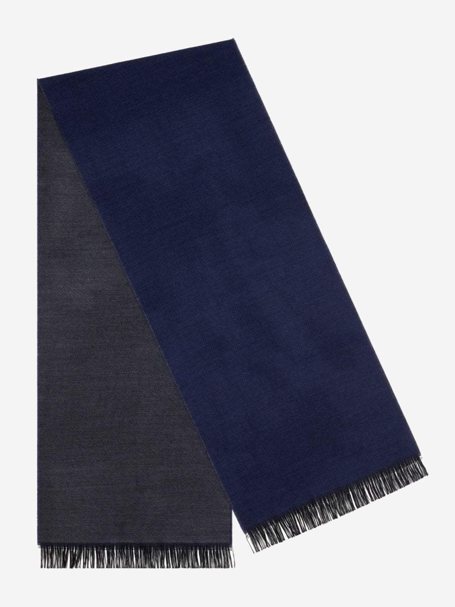 Romeo (blue/grey) - Italian warm and soft scarf made from 100% wool