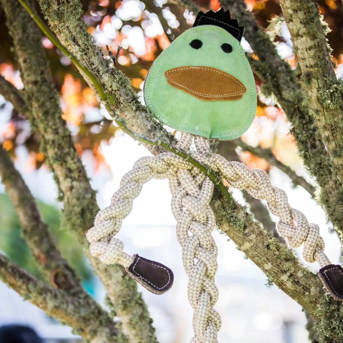 Dilly Duck Natural Rope Knottie® Dog Toy, Large (9mm diameter) - HuggleHounds - Flyclothing LLC