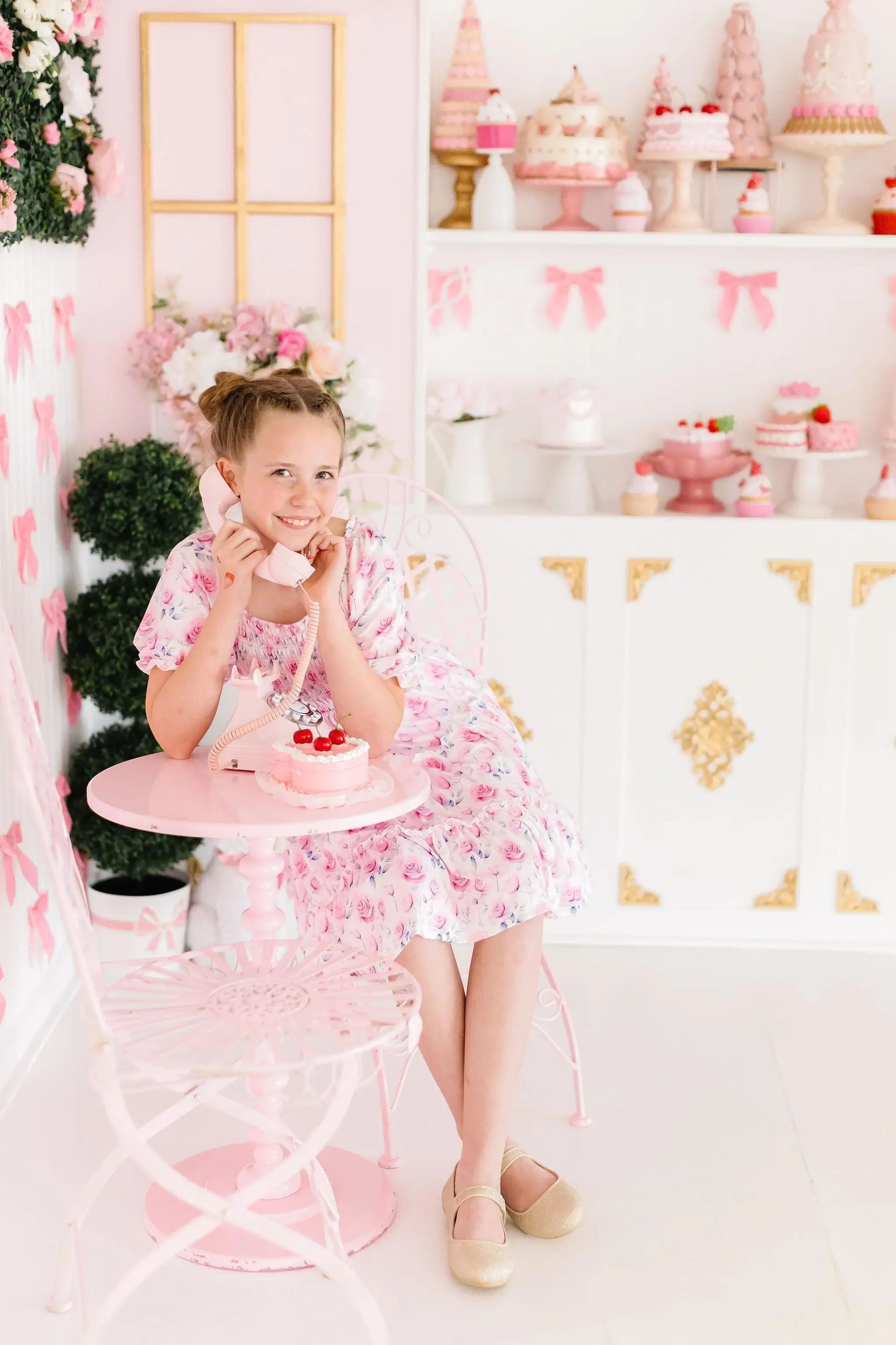 Rose Garden Smocked Ruffle Dress - Mila & Rose ® - Flyclothing LLC