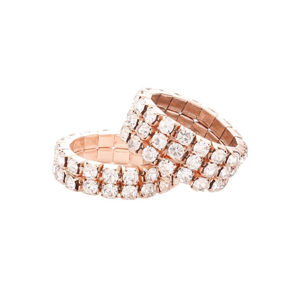 2PCS Rhinestone Stretch Rings - Madeline Love - Flyclothing LLC