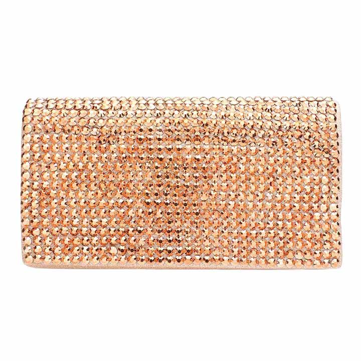 Bling Studded Evening Clutch Crossbody Bag - Madeline Love - Flyclothing LLC