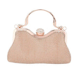 Bling Rhinestone Mesh Top Handle Evening Bag Crossbody Bag - Madeline Love - Flyclothing LLC
