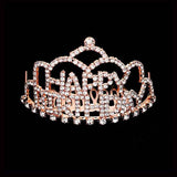Crystal Rhinestone Happy Birthday Mini Party Tiara - Madeline Love - Flyclothing LLC