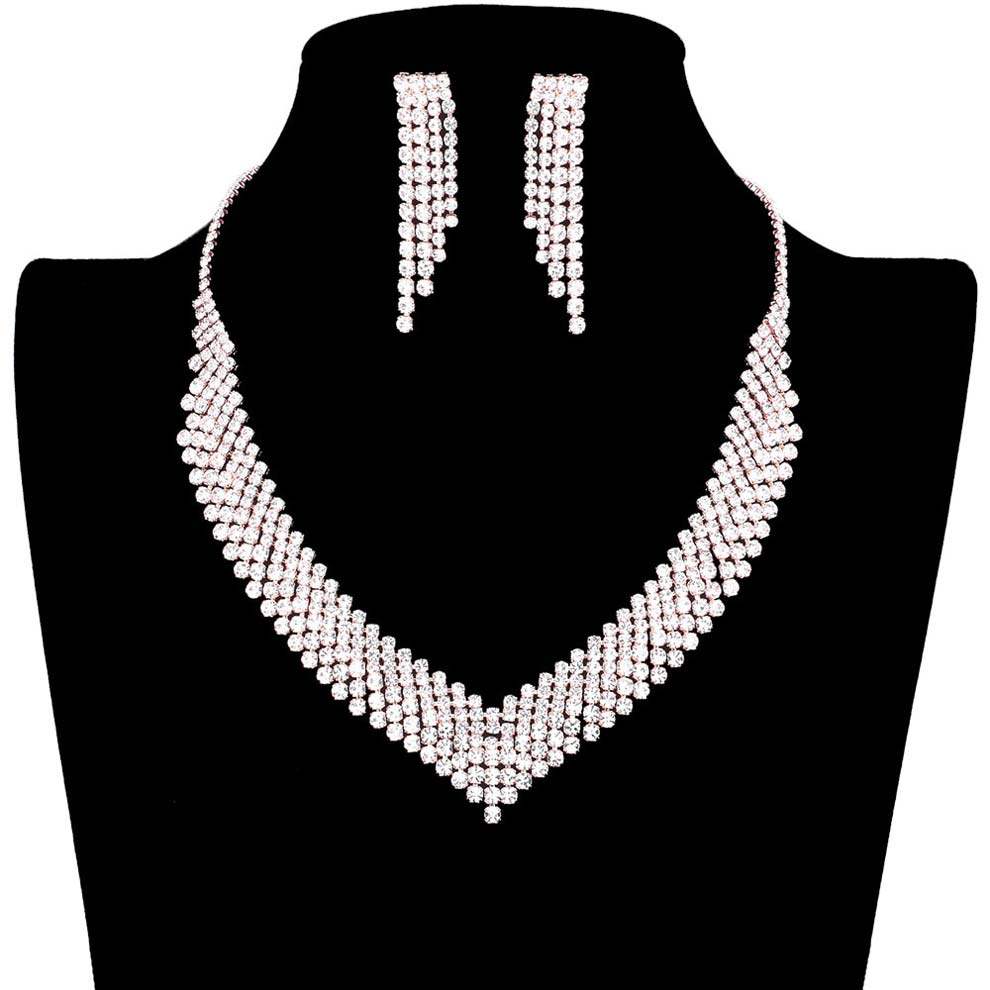 Crystal Rhinestone Pave Necklace - Madeline Love - Flyclothing LLC