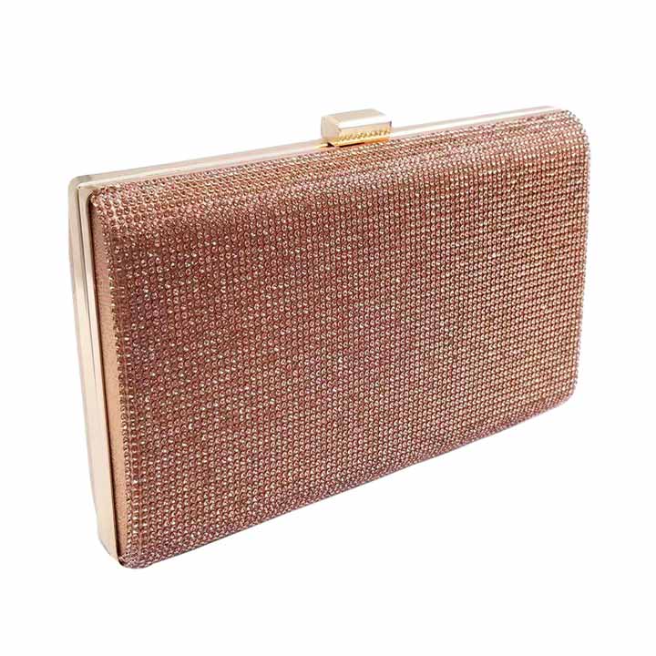 Crystal Shimmery Evening Clutch Bag - Madeline Love - Flyclothing LLC