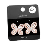 CZ Butterfly Evening Earrings - Madeline Love - Flyclothing LLC