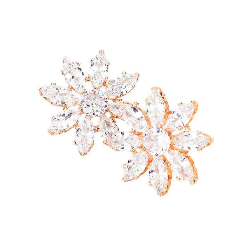 Flower Evening Stud Earrings - Madeline Love - Flyclothing LLC