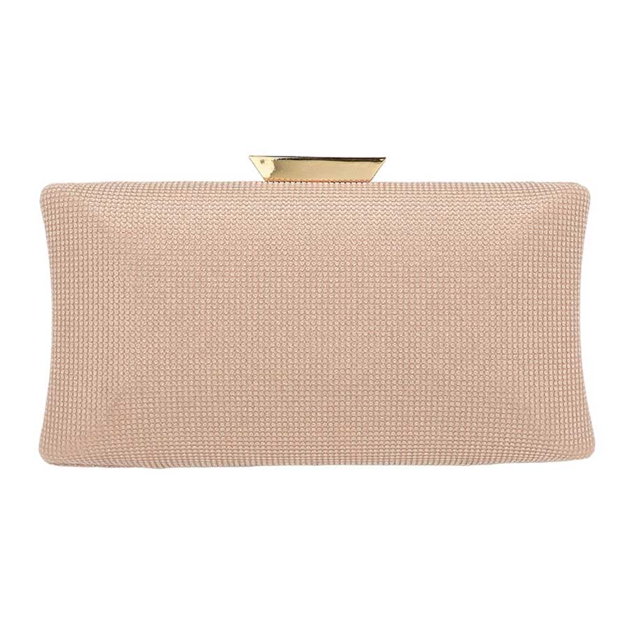 Glittered Rectangle Evening Clutch Crossbody Bag - Madeline Love - Flyclothing LLC