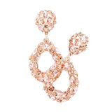 Marquise Round Stone Cluster Open Teardrop Evening Earrings - Madeline Love - Flyclothing LLC