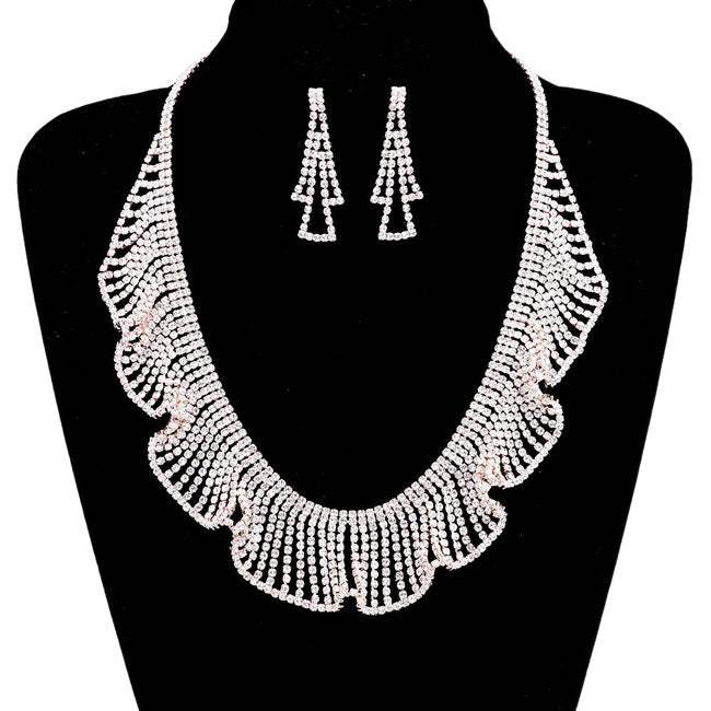 Rhinestone Crystal Bib Necklace - Madeline Love - Flyclothing LLC