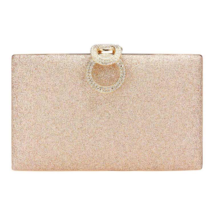Shimmery Evening Clutch Crossbody Bag - Madeline Love - Flyclothing LLC